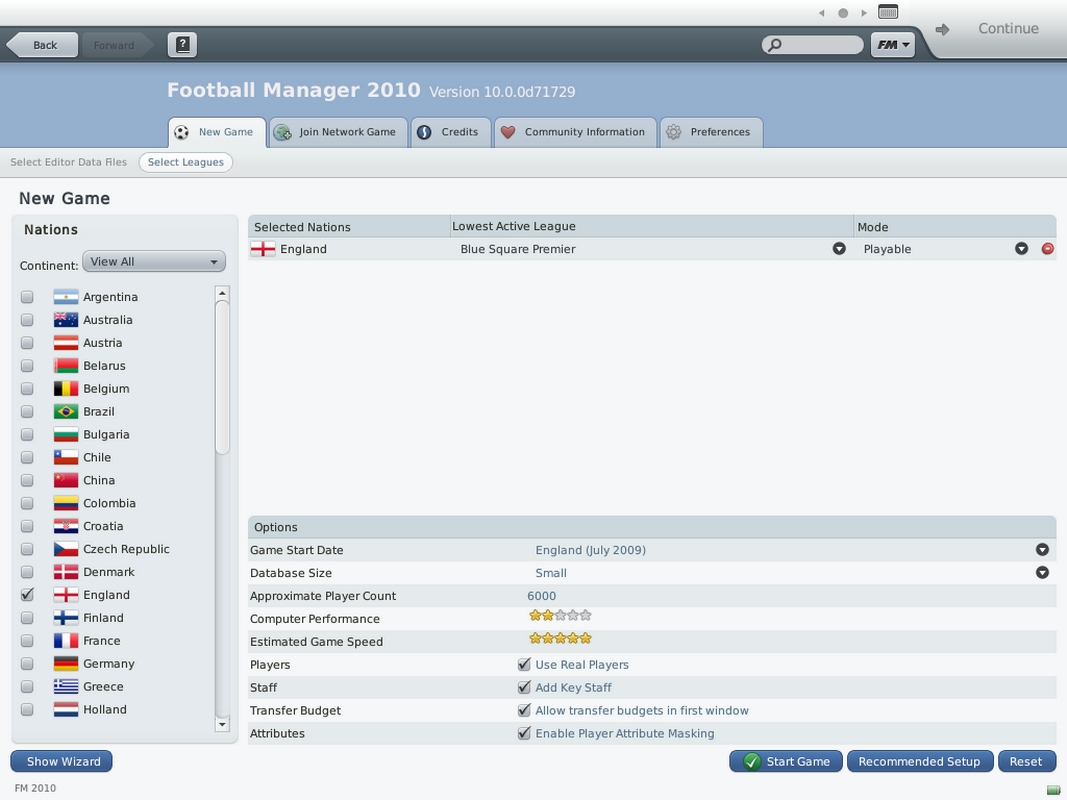 Football Manager 2010, Software