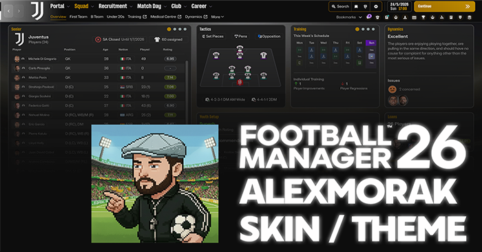 Football Manager 2026 Skins - AlexMorak FM26 Theme/Skin v0.1