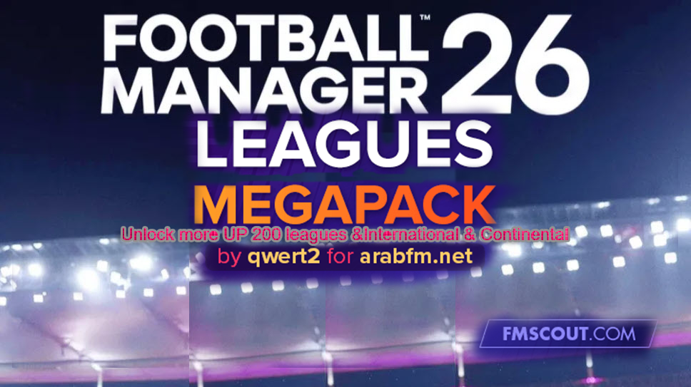 Football Manager 2026 League Updates - Leagues Megapack 2026 (NEW) by qwert2