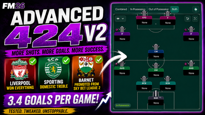 Football Manager 2026 Tactics - FM26 ADVANCED 424 V2 IS BROKEN!