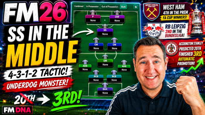 Football Manager 2026 Tactics - FM26 SS In The Middle
