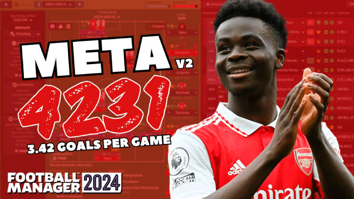 Football Manager 2024 Tactics - META 4231 V2 (3.42GOALS PER GAME) FM24 TACTIC