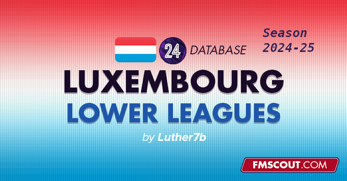 Football Manager 2024 League Updates - FM24 Luxembourg lower leagues - Update season 24-25