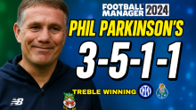 FM24 Phil Parkinson-Inspired 3-5-1-1 tactic