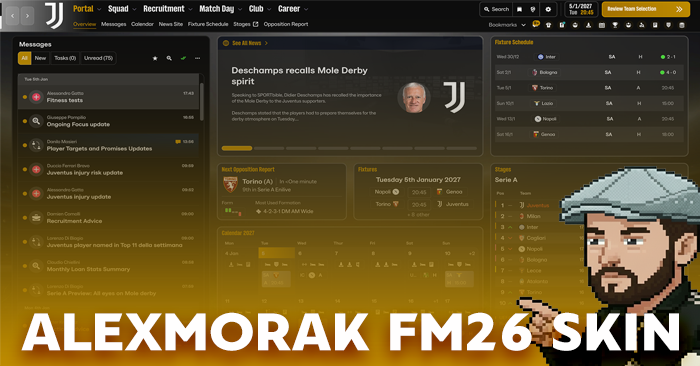 Football Manager 2026 Skins - AlexMorak FM26 Theme/Skin v0.3