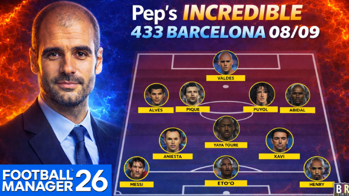 Football Manager 2026 Tactics - Pep Guardiola’s Barcelona 08/09 Tactic Recreated in FM26